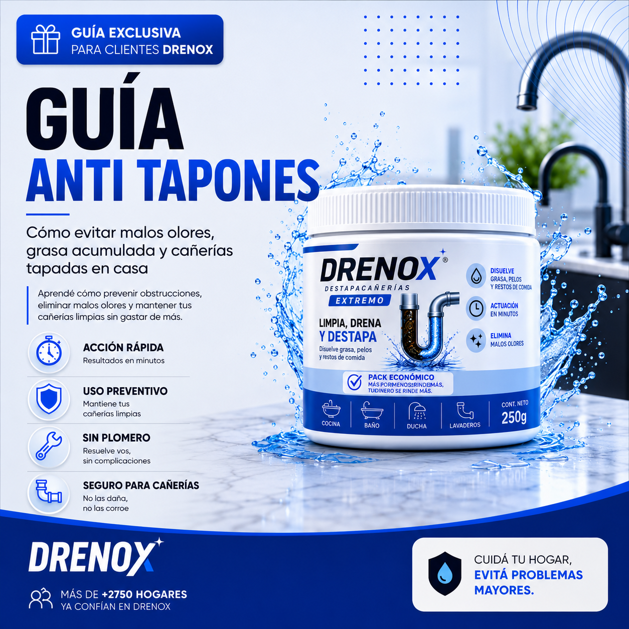GUÍA ANTI TAPONES DRENOX